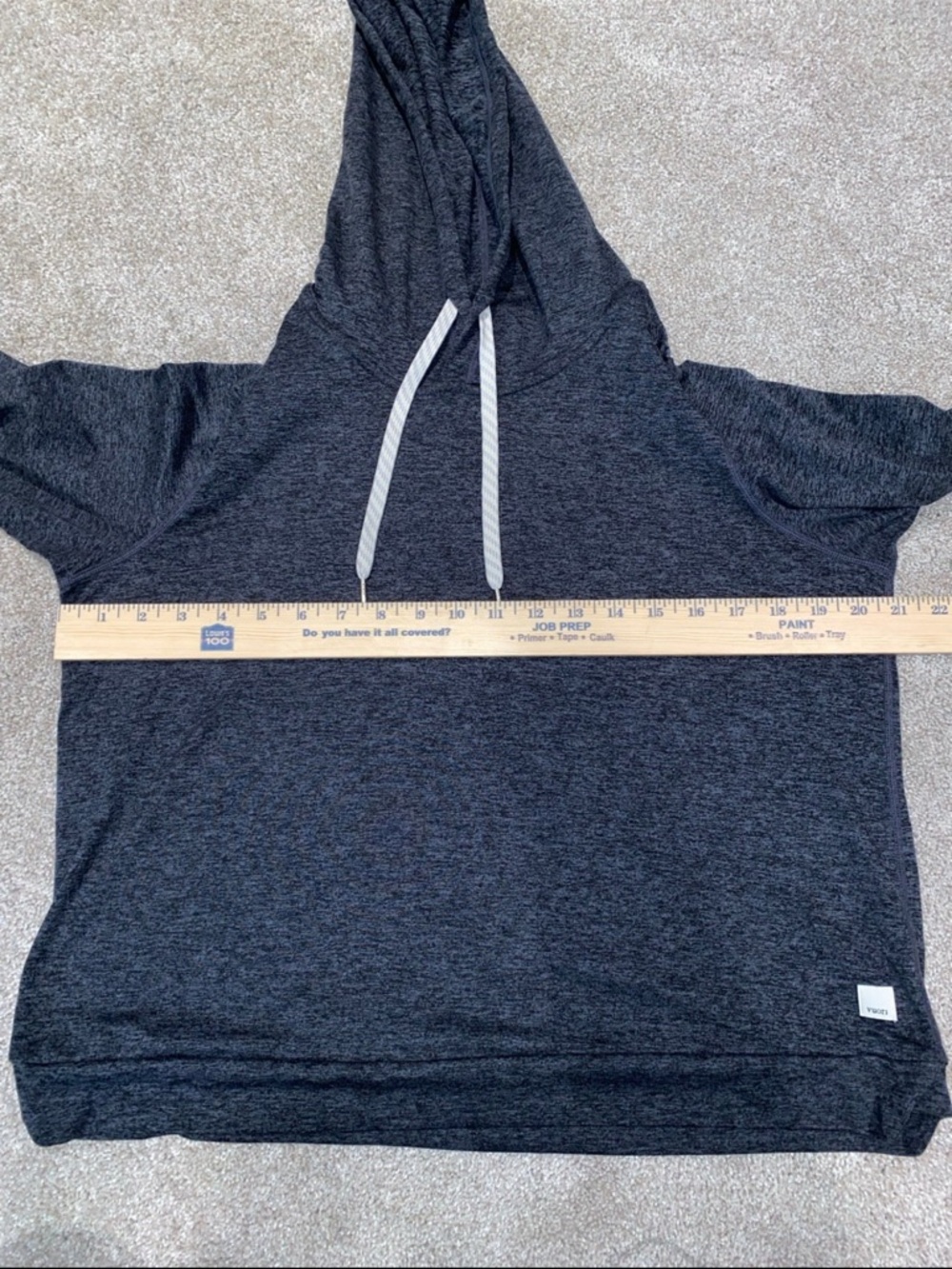 Vuori Halo Essential Hoodie Pullover DreamKnit Charcoal Gray Woman’s L - Picture 6 of 7